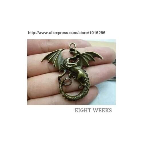Zinc alloy pendant jewelry accessories diy handmade material charms dragon