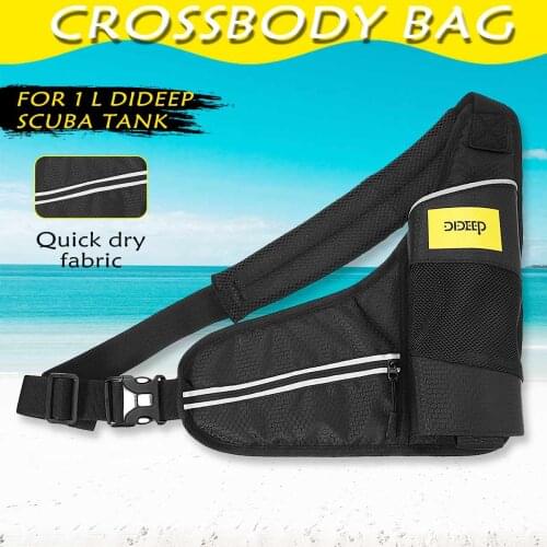 DIDEEP 1L Diving Oxygen Cylinder Bottle Bag Scuba Dive Cylinder Tank Shoulder Bag Quick Dry Air Tank Case Storage Carrying Case