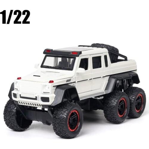 High Simulation 1:22 Toy Car Model G63 6X6 Diecast Car Toy Vehicle Door Open Pull Back Car Collection Toys Car Kids Gifts
