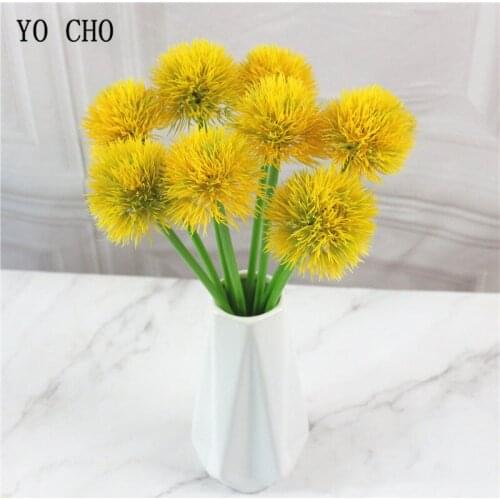 YO CHO Artificial Plants European Style Simulation Dandelion Plastic Flower Wedding Decor Plant Fake Flower Home Display Flower