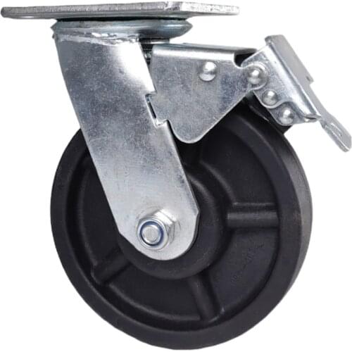 Factory Supply High Quality Industrial Fiberglass Bakelite Wheel Caster 6 INCH direct sale high temperature black