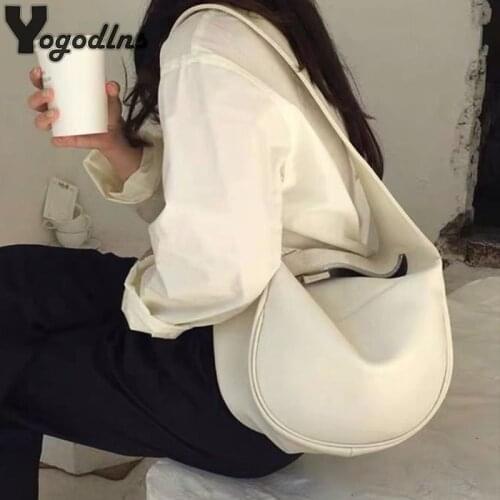 Women Fashion Casual Hobo Bags Large Capacity Shoulder Crossbody Bag Female Wide Strap Handbag Brand Trending Underarm Purse