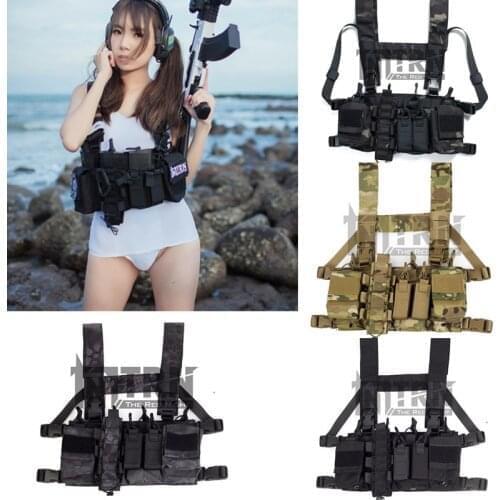 Women Tactical Vest D3 Tactical Belly Pocket Lightweight Tactical Chest Hanging