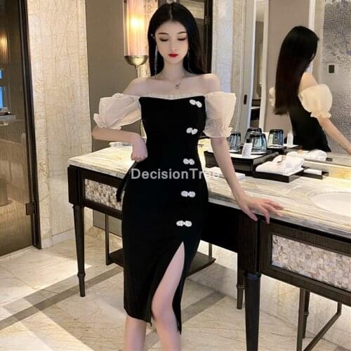 2021 chinese dress chinese traditional women qipao elegant cheongsam lady wedding bridesmaid dress sexy vestidos cheongsam dress