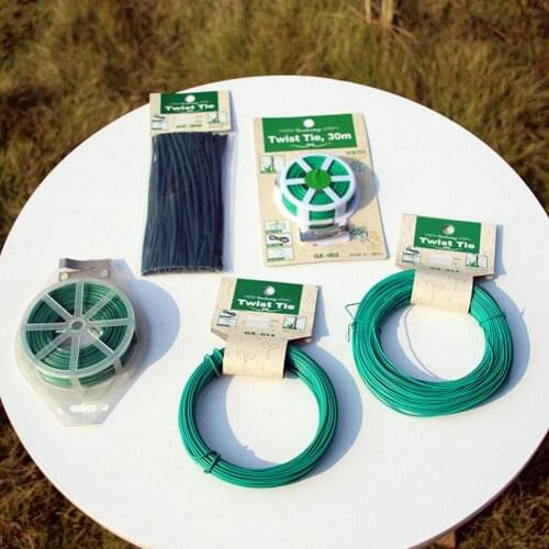 15/20/30/50M Portable Heavy Duty Plastic Coated Roll Wire Twist Ties Gardening Plant Tool