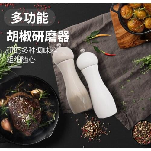 17X4.7CM 6 inches ceramics pepper grinder zanthoxylum sea salt manual mill condiment bottle BBQ tools baking
