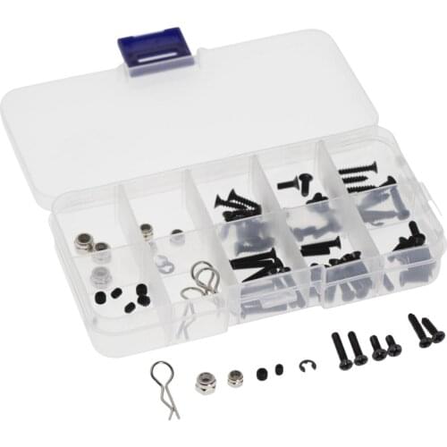 84PCS Universal Screws Box Repair Accessories for1/10 Scale RC Cars RC Car, M3 M4 Flat/Round Head Screws & Nuts