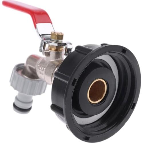 IBC Tank Adapter TANK DRAIN ADAPTER S60X6 To Brass Garden Tap With 1/2" Hose Fitting Oil Fuel Water Wholesale dropshipping