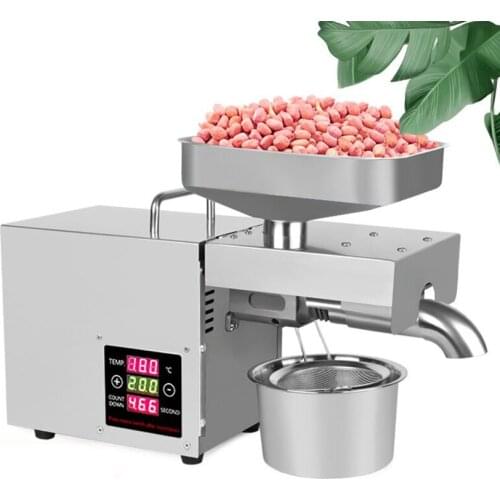 750W/350W Automatic Household FLaxseed Oil Extractor Mini Peanut Oil Press Stainless Steel Sesame Press Oil Machine 220V/110V