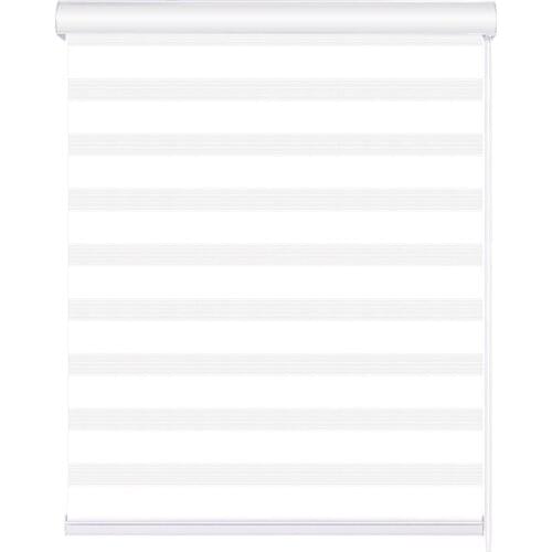 White Zebra Dual Layer Roller Sheer Shades Blinds Light Filtering Window Day and Night Roller Blind Shade Winsharp Basic