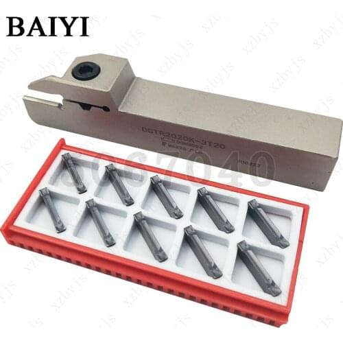 CNC outer diameter cutting grooving and cutting tool DGTR2020-3T20 adapted grooving insert DGN3002C IC808/IC908 cutter blade DGN