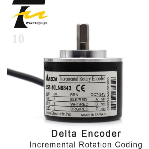 Delta ES5-0CCN8965 Incremental Rotary Encoder OD 50mm solid shaft 8mm ES5-10CN8843