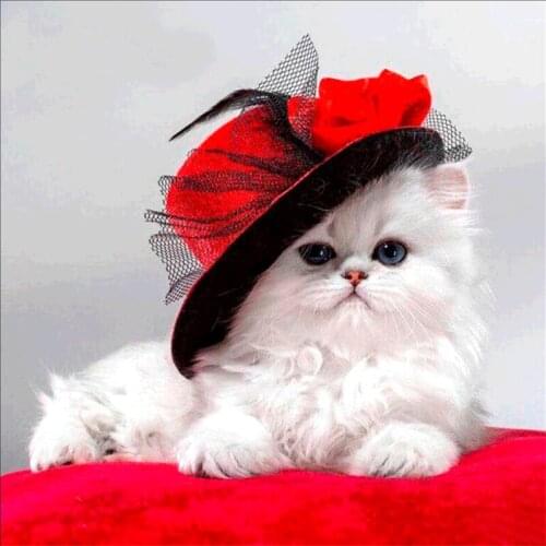 DIY 5D Diamond Mosaic Cute Cats Handmade Diamond Painting Cross Stitch Kits Diamond Embroidery Patterns Rhinestones Arts Gift