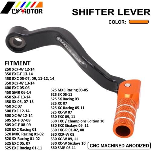 For KTM XC XCF XCW XCFW EXCF EXC SX SXF SMR MXC 250 350 400 450 525 530 CNC Aluminum Motorcycle Gear Shifter Shift Pedal Lever