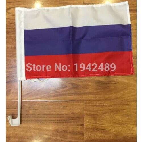 30x45CM Russia window Car flag polyester Car decoration with flagpole Free Shipping