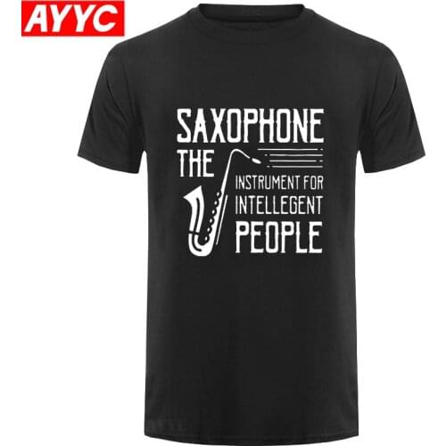 Saxophone T Shirt Mens Musician Jazz Players Lovers Gift Present Idea Fashion Short Sleeve Cotton T Shirt Tops Camisetas