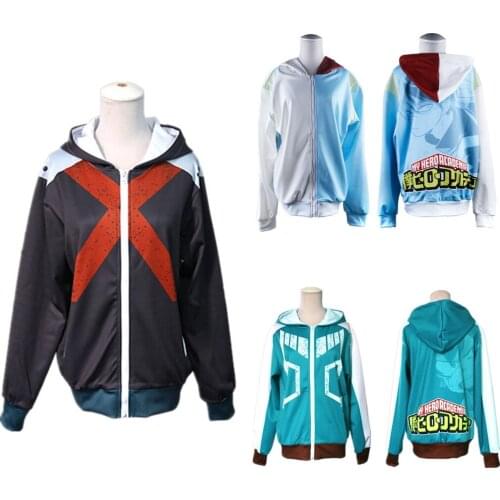 Boku No My Hero Academia Midoriya Izuku Deku 3D Print Hoodies Sweatshirts Cosplay Costumes Hooded Casual Coat Jacket Prop