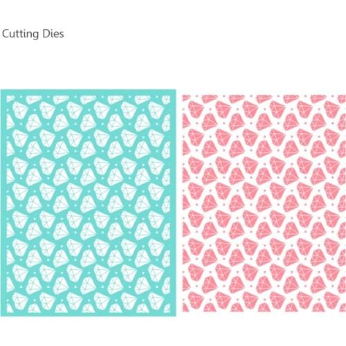 Creative Diamond Design Self-Adhesive Silk Screen Printing Stencil Mesh Transfers 8.5x11" For Handbag Pillows Making Supplies