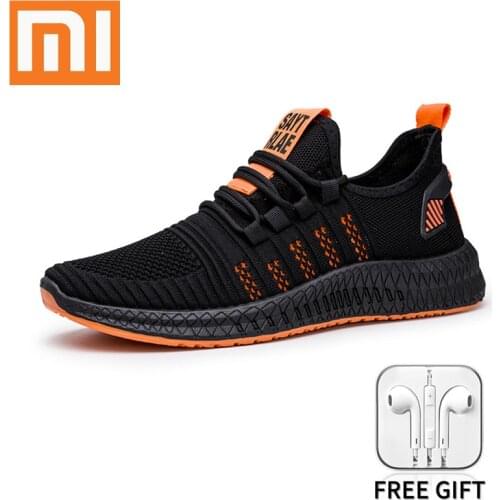 Xiaomi Youpin Fashion Men Sneakers Mesh Casual Lac-Up Male Shoes Lightweight Breathable Vulcanize Walking Sneakers Size 36-47