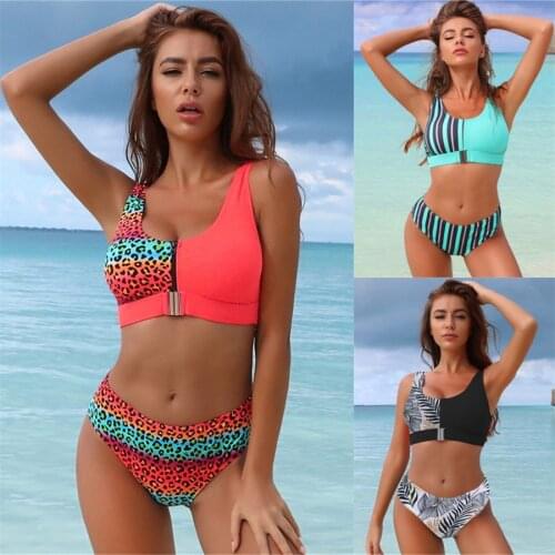 2020 Sexy Patchwork Bikini Push Up Swimsuits Women Bathing Suit Two-piece Bikinis Set Beachwear Swimwear Women Micro Bikini Swim