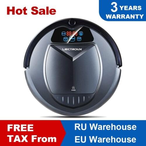 LIECTROUX B3000 Robot Vacuum cleaner Time Schedule Intelligent Vacuum Cleaner Robot with Wet/Dry Mopping Function
