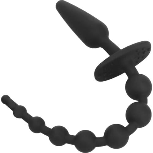 Double Head Prostate Massager G-spot Stimulation Erotic Anal Bead Tail Plug Sex Toys For Men Women Butt Plug