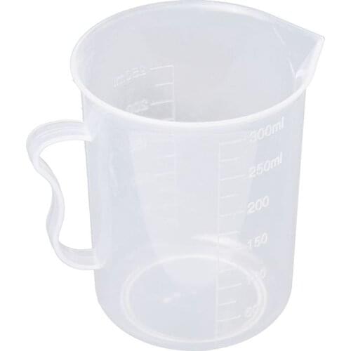 Measuring Jug 250mL Graduated Beaker Clear White Plastic Cup