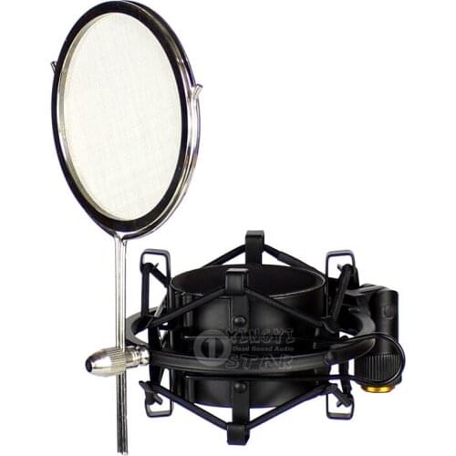 Metal Shcok Mount Stand Studio Microphone Spider Shcokmount Wind Shield Filter Mic Holder For Electro Voice RE20 RE27 N/D ND68
