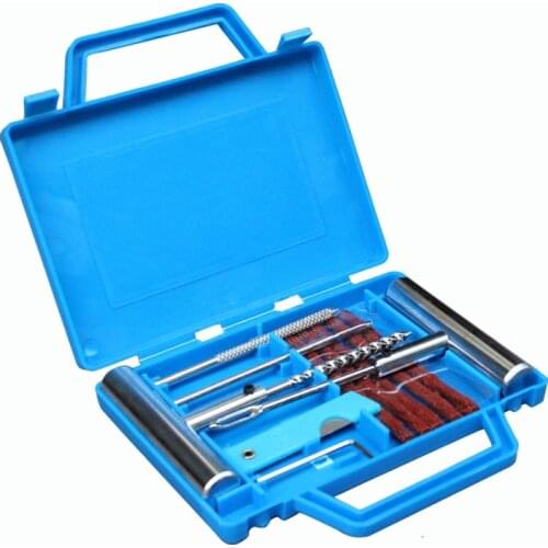 New 11pcs Car Van Motorcycle Bike Emergency Heavy Duty Tubeless Tire Puncture Professional Repair Kit Plug Set Tyre Repair Kit