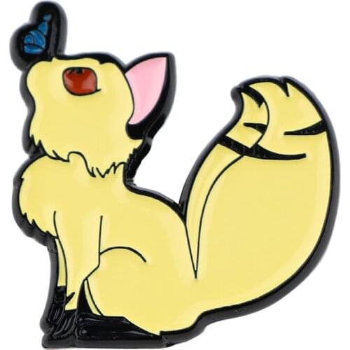 PF1068 Collection Japanese Anime Manga Fox Cute Enamel Pin Badge Cartoons Collar Lapel Pin for Backpack Decoration Jewelry Gifts