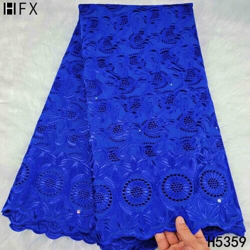 HFX Swiss Voile Lace High Quality African Lace Swiss Voile Lace in Switzerland Embroidered Lace 5 yards For Sewing Dress