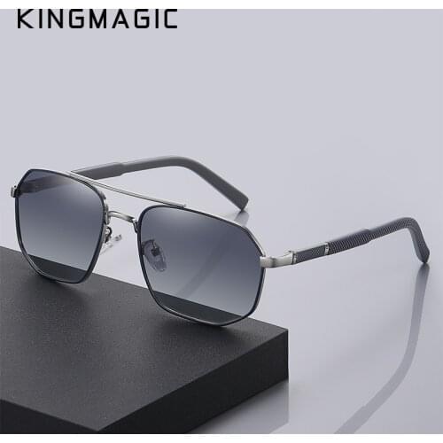 KINGMAGIC New Polarized Sunglasses Men Women 2021 Driving Sun Glasses UV400 Male Classic Square Anti-UV Sunglasses