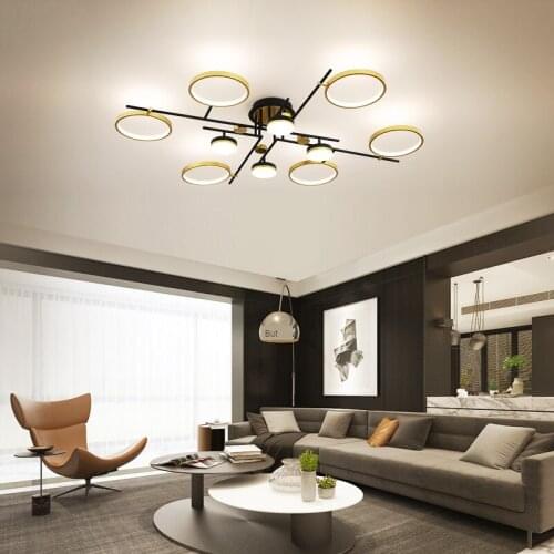 Modern living room LED ceiling lamp bedroom hotel ceiling chandelier restaurant lighting brightness adjustable