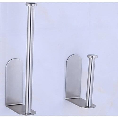 Baoblaze Stainless Steel Hanger Storage Rack Kitchen Clip Organizer Toilet Bathroom Paper Tissue Holder Stand