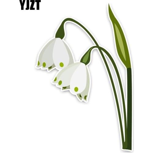 YJZT 10.5*16.3CM Interesting Orchid Flower Car Stickers Accessories Decal 11A1337