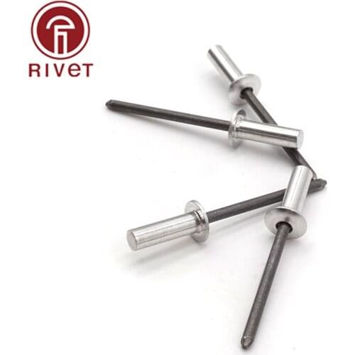 DIN 15973 20PCS M4 Rivets Remaches Aluminum Steel Closed End Blind Rivets Round Dome Head Rivet Fasteners