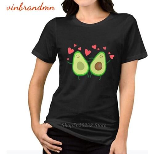 Love Avocado Cartoon Female Tshirt Cotton Leisure Woman Clothing Vogue Casual Summer Tshirts Kawaii Girl Tee Tops Lovers T-Shirt