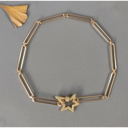 Women charm fashion short necklace star shape pendant jewelry punk hip-hop style thick chain mens neck accessories choker 2020