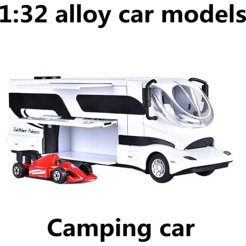 1: 32 alloy car models,high simulation Camping car,metal diecasts,toy vehicles,pull back & flashing & musical,free shipping
