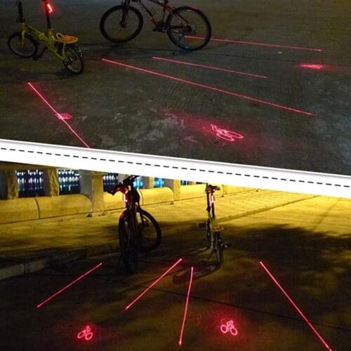 2 Laser+5 LED Rear Bike Bicycle Tail Light Beam Safety Warning Red Lamp Cycling Light Luz Bicicleta Luces Bicycle Accessories