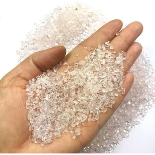 50g Natural Pink Quartz Crystal Stone Rock Chips Lucky Healing Natural Quartz Crystal Health Decoration Furnishing article