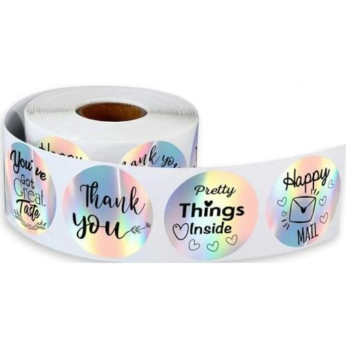 500 Pieces Thank You For My Little Business Stickers thank you Stickers seal labels scrapbooking for Package stationery sticker