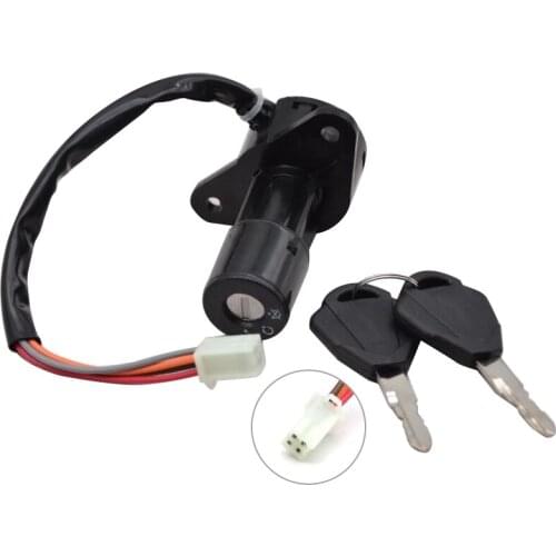 Motorcycle Accessories Security 4 Wires Ignition Switch Lock With 2 Keys Set Fit For Suzuki GS125