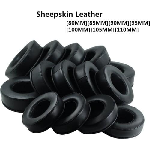 Sheepskin Leather 70 80MM 85MM 90MM 95-110MM Replacement Memory Foam Earpads for Headphones Ear Pads Cushions High Quality 11.7