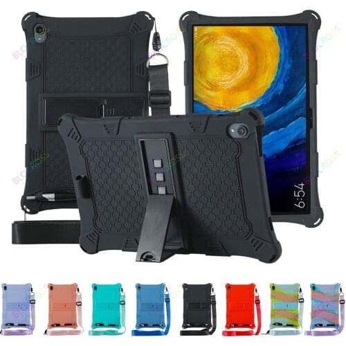 Kids Non-toxic tablet Case for Lenovo 2020 Tab P11 TB-J606F/X,Adjustable Stand Soft Silicone Shockproof Case with Shoulder Strap