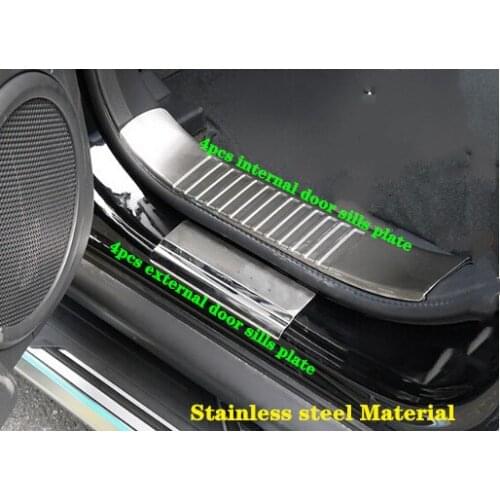 For Compass 2010-2015 stainless steel material 8pieces door sills scuff guard plate,pedal decorative plate