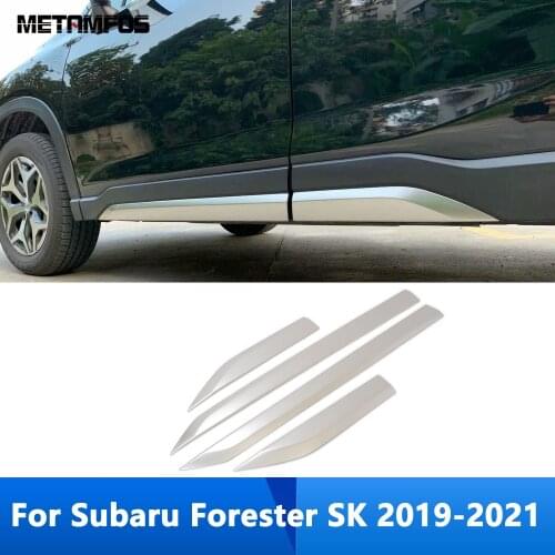 For Subaru Forester SK 2019 Stainless Steel Car Door Side Strip Body Skirt Molding Trim Sticker Exterior Accessories