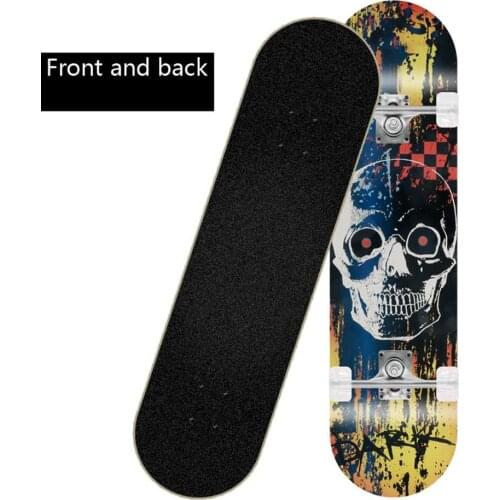 Skateboard Deck, Adult Childrens Skateboard, with ABEC-9 Bearing 8-Layer 92a Hard Maple Deck, 31 X 8 X 4 Lnches Load 440 Lbs