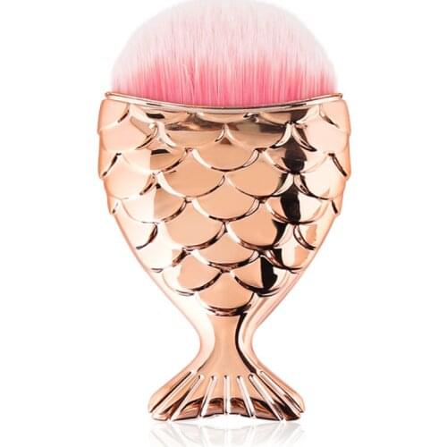 Female makeup Mermaid Makeup Brush Foundation Brush Blusher Brush Powder Brush Makeup Brushes Cosmetic rainbow Brush Makeup Tool