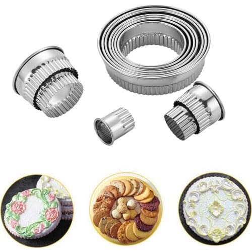 Stainless Steel Round Biscuit Cutter DIY Cake Donuts Moulds Decorating Tool